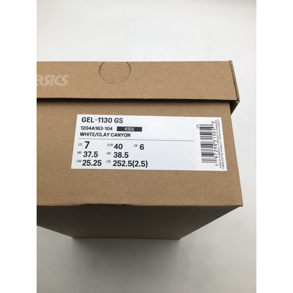 ASICS GEL-1130 GS Kids Running Shoes White Clay Canyon 1204A163-104 Size 7 NEW - Picture 7 of 7